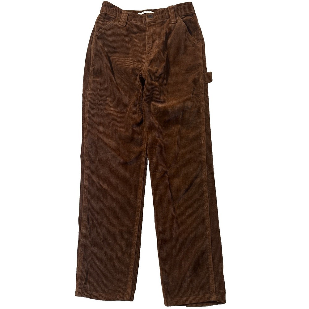 PacSun  Sz 25  High Rise, Carpenter Corduroy Pants Brown ! 100% Cotton